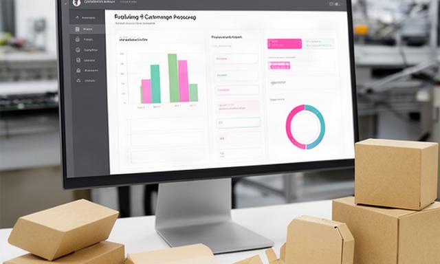 Bildschirm mit übersichtlicher Projektansicht für bedruckte Faltschachteln und Produktionsstatus
